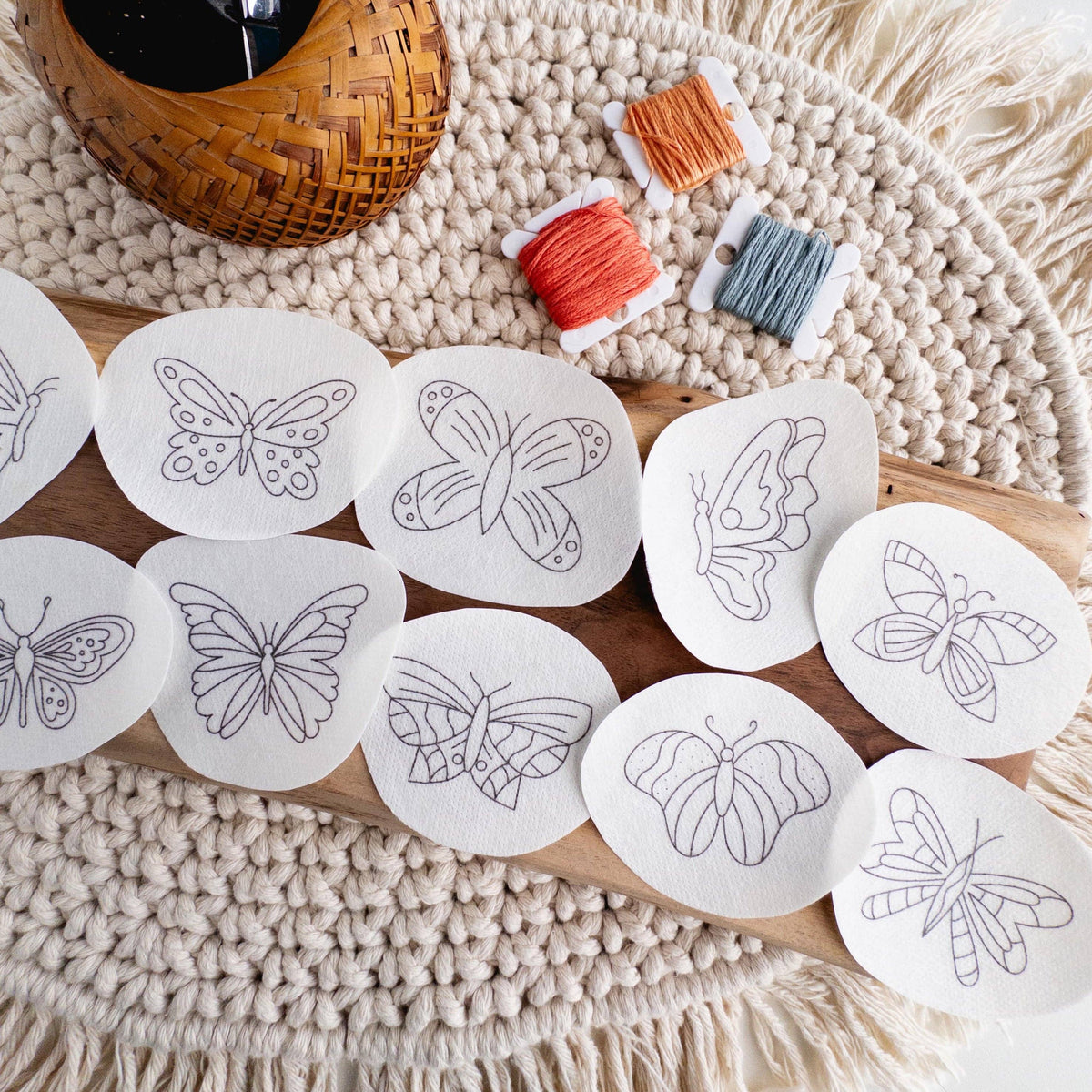 Butterfly Stick and Stitch Embroidery Patterns