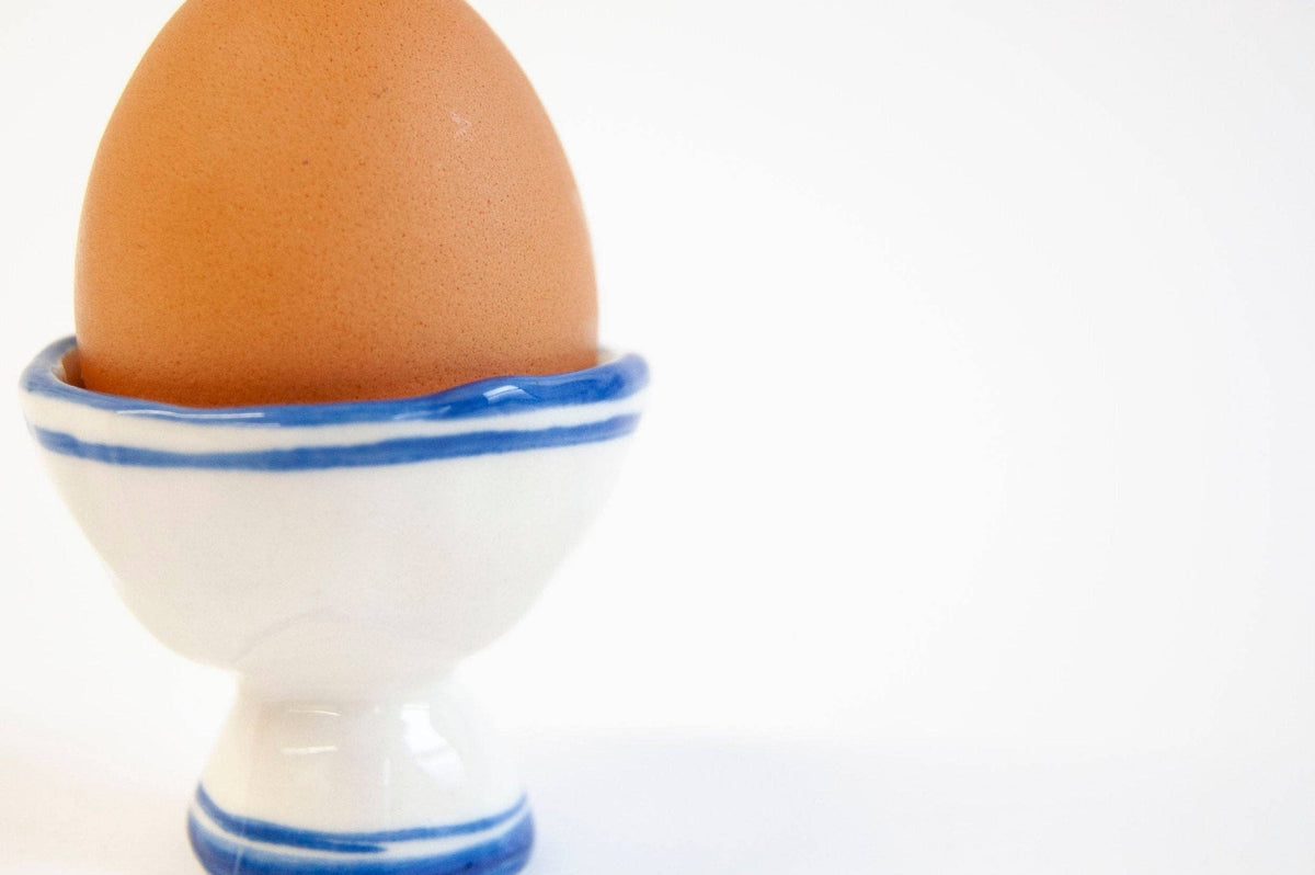 Striped Rim Ceramic Egg Cup
