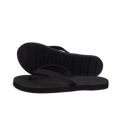 Women's Black Recycled Flip Flops