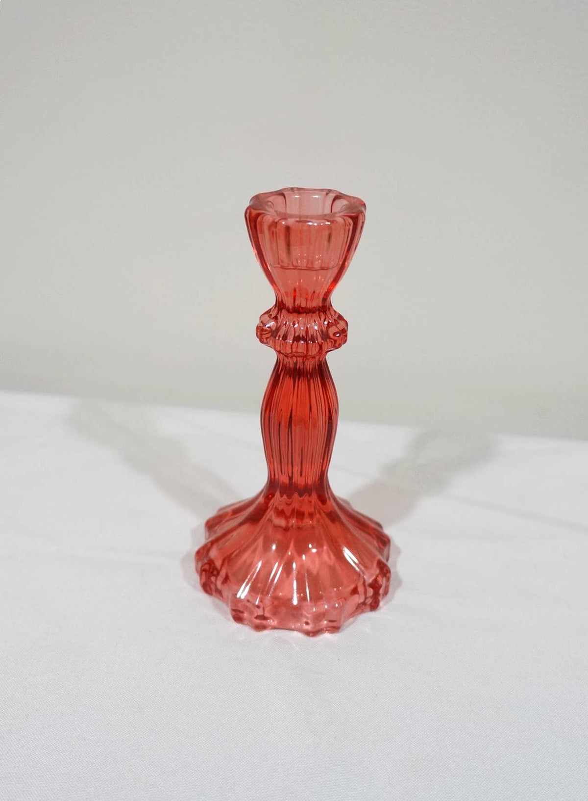 Glass Candlestick Holder, Taper Candle Stand