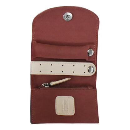 Mini Leather Jewelry Roll Organizer for Travel
