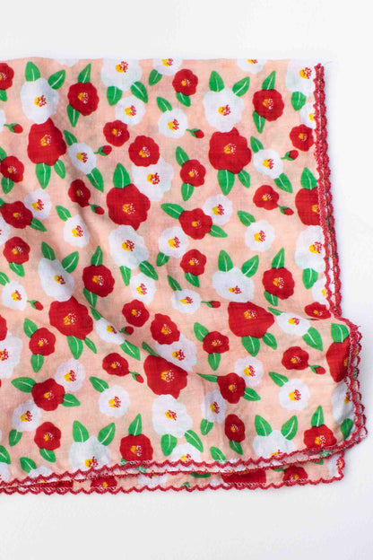 Camellia Flower Cotton Scarf