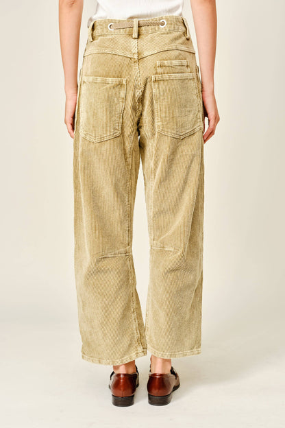 Corduroy Barrel Leg Pants