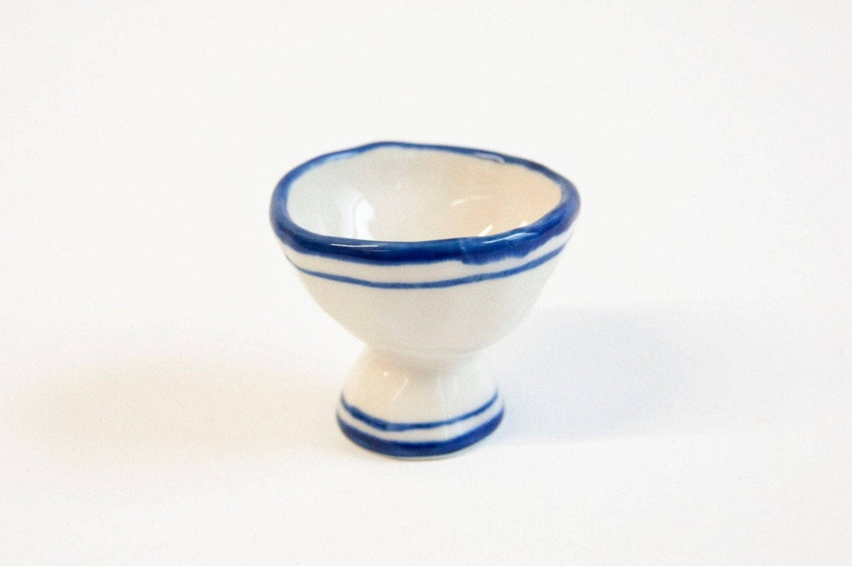 Striped Rim Ceramic Egg Cup