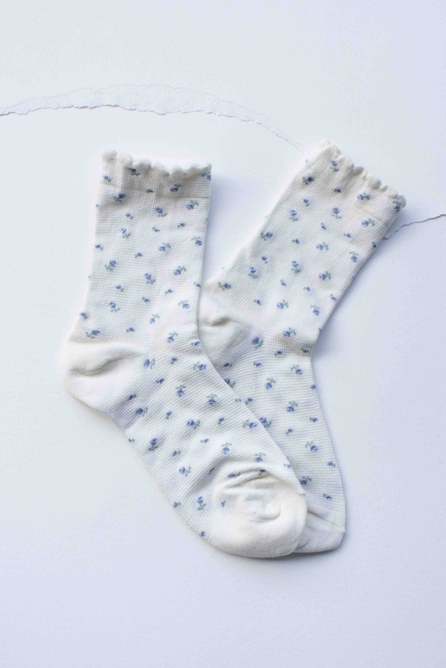 Mini Floral Cotton Crew Socks