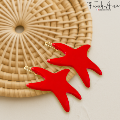 French Amie Starfish Acetate Hair Clip