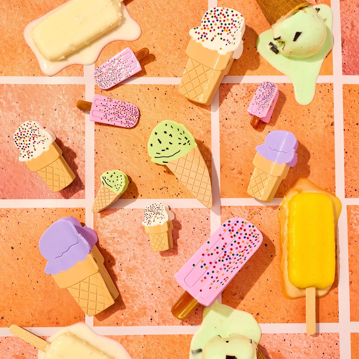 Mini Popsicle Acetate Hair Claw Clip