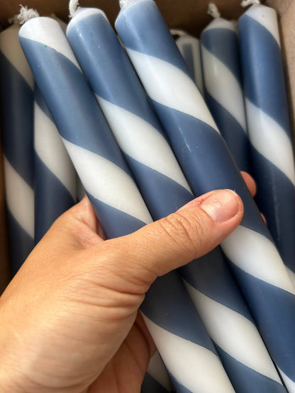 Twist Stripe Taper Candles