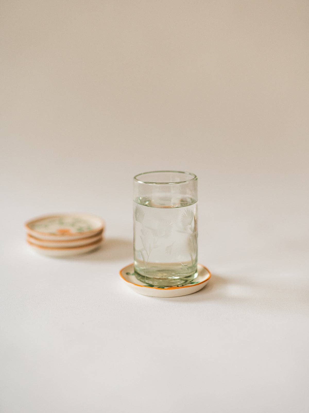 Hand-Painted Stoneware Quote Coaster