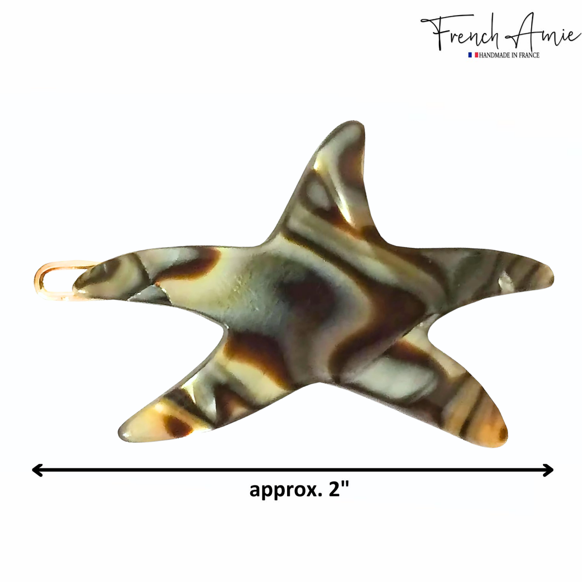 French Amie Starfish Acetate Hair Clip