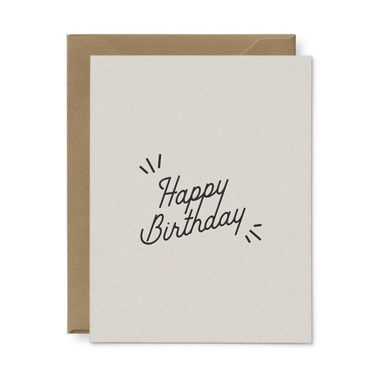 Happy Birthday Lines Greeting Card