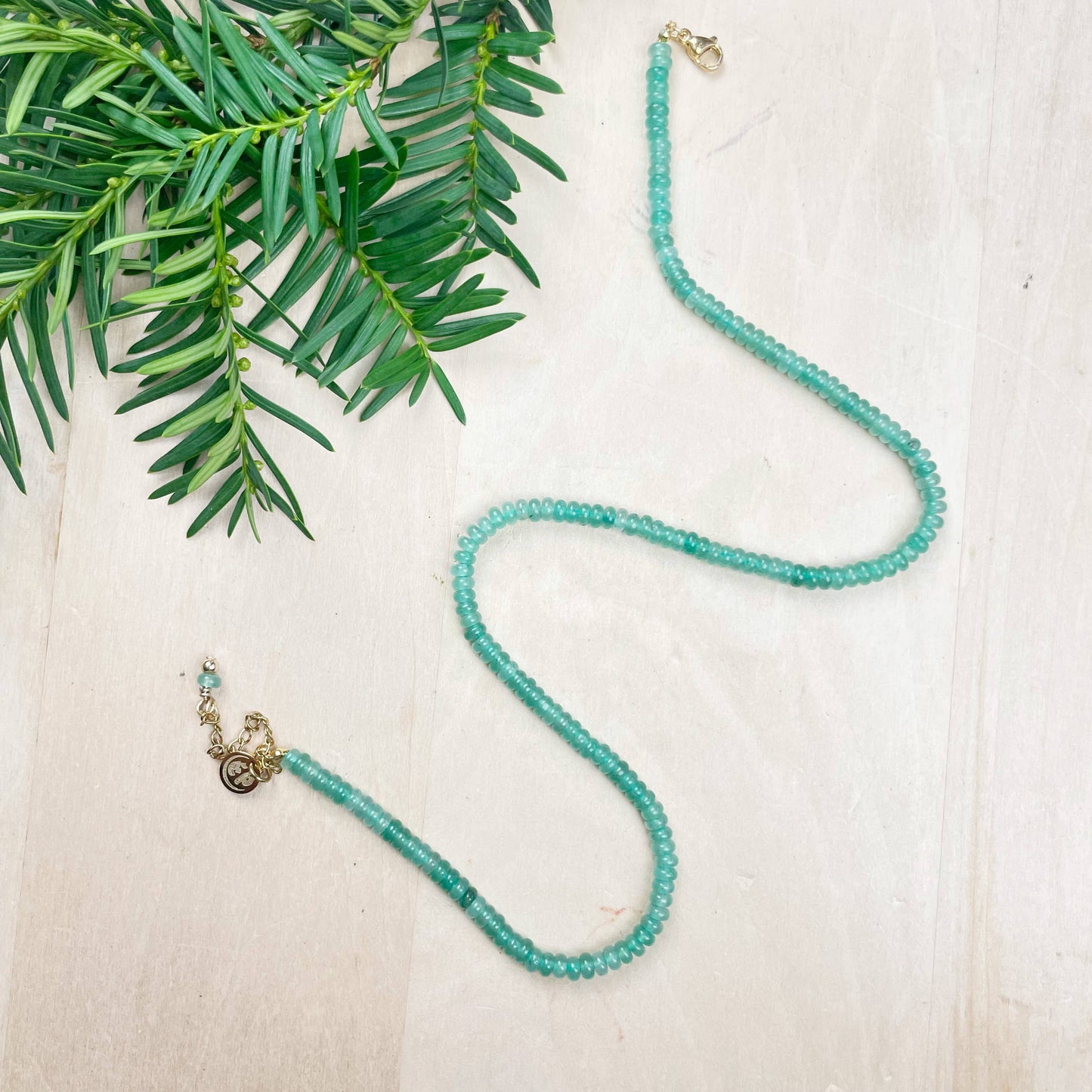 Green Aventurine Beaded Gemstone Necklace