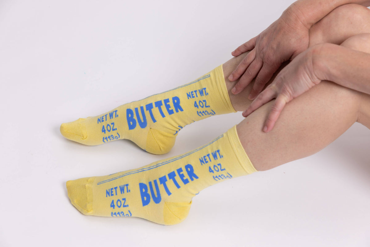 Butter Stick Crew Socks in Soft Combed Cotton