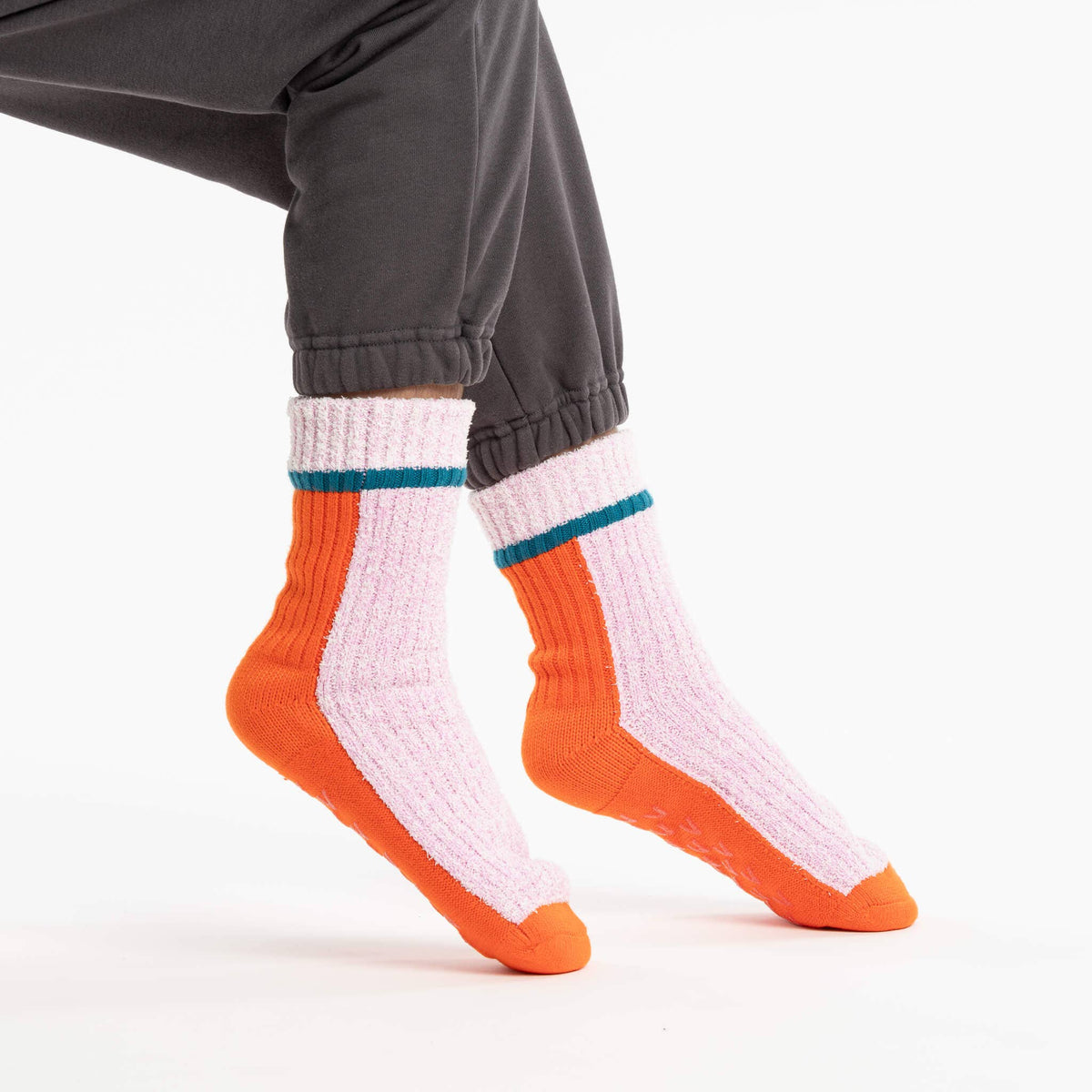 Color Ragg Fleece Lined Knit House Socks