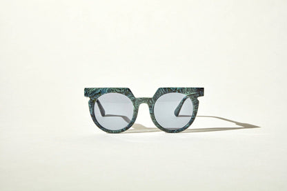 Aster - Green and Blue Marble Sunglasses