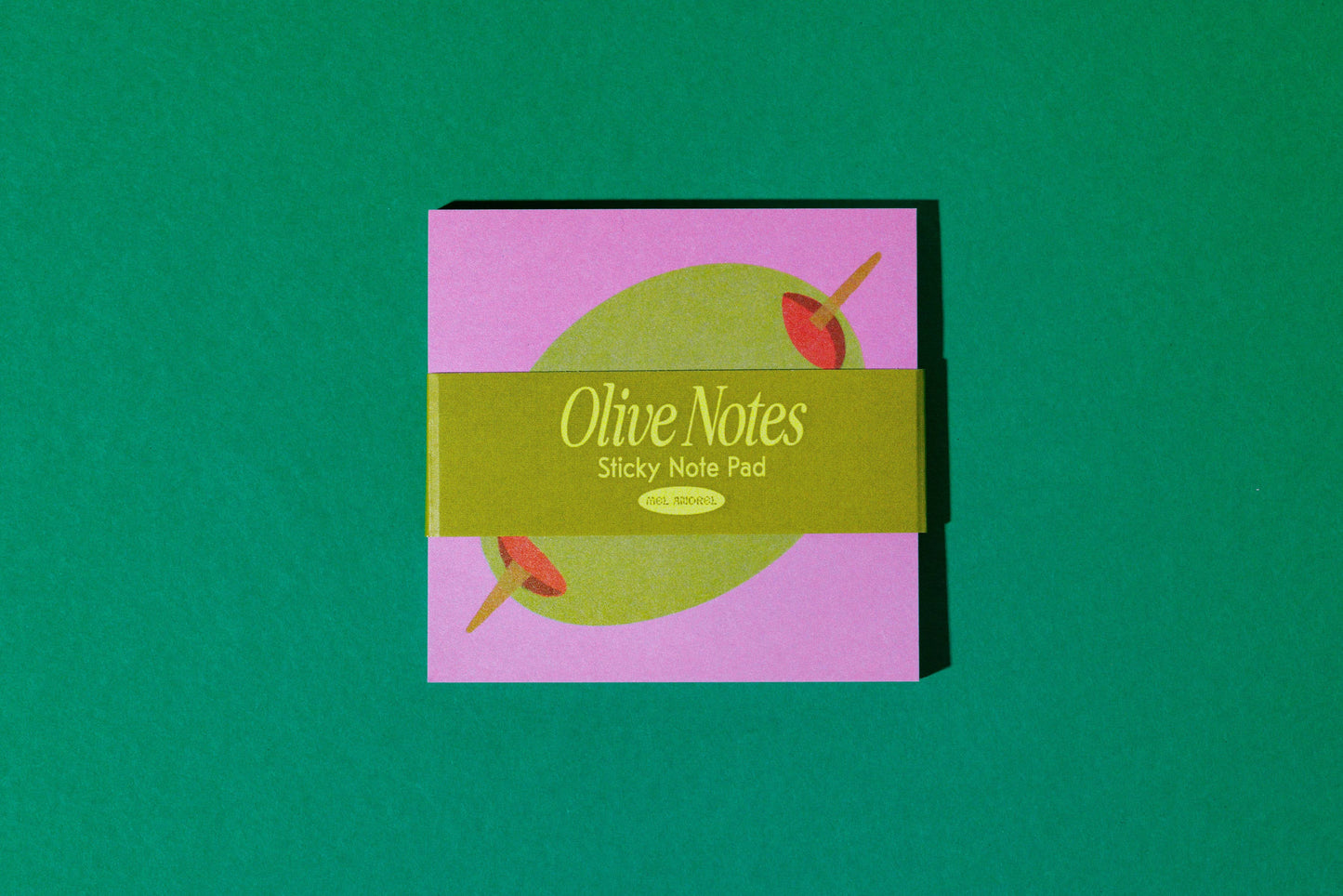 Olive Sticky Notes Pad
