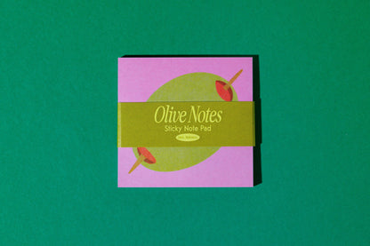 Olive Sticky Notes Pad