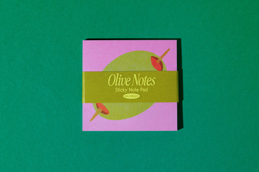 Olive Sticky Notes Pad