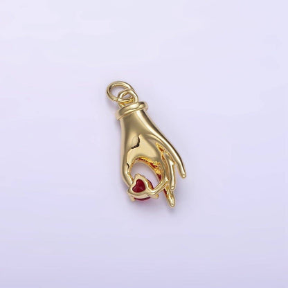 Heart in Hand Gold Filled Earrings