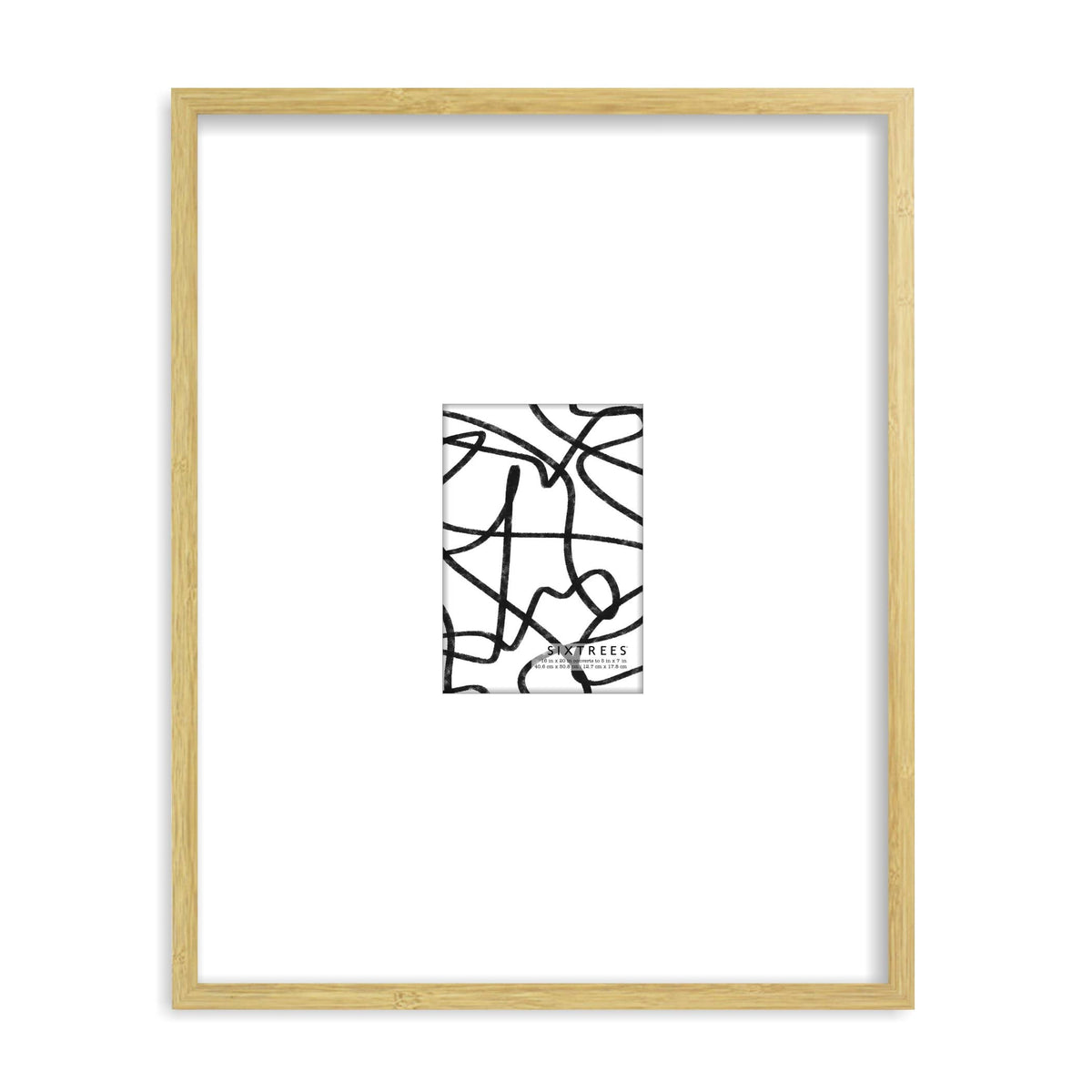 Matted Wood Picture Frame with Beveled Mat