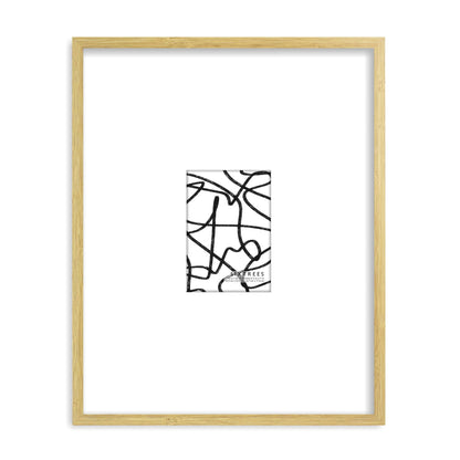 Matted Wood Picture Frame with Beveled Mat