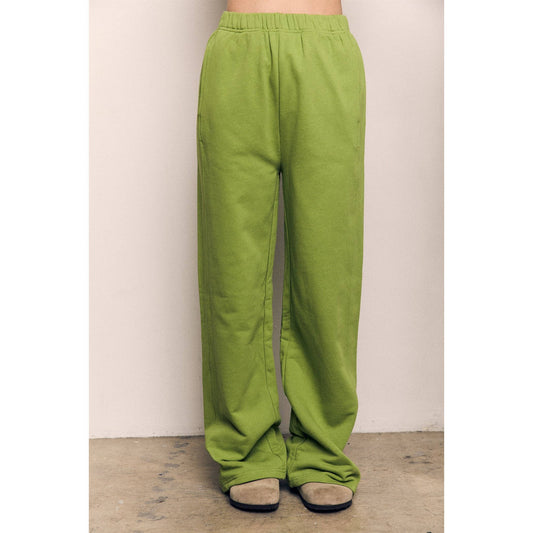 Organic Cotton Terry Wide Pants