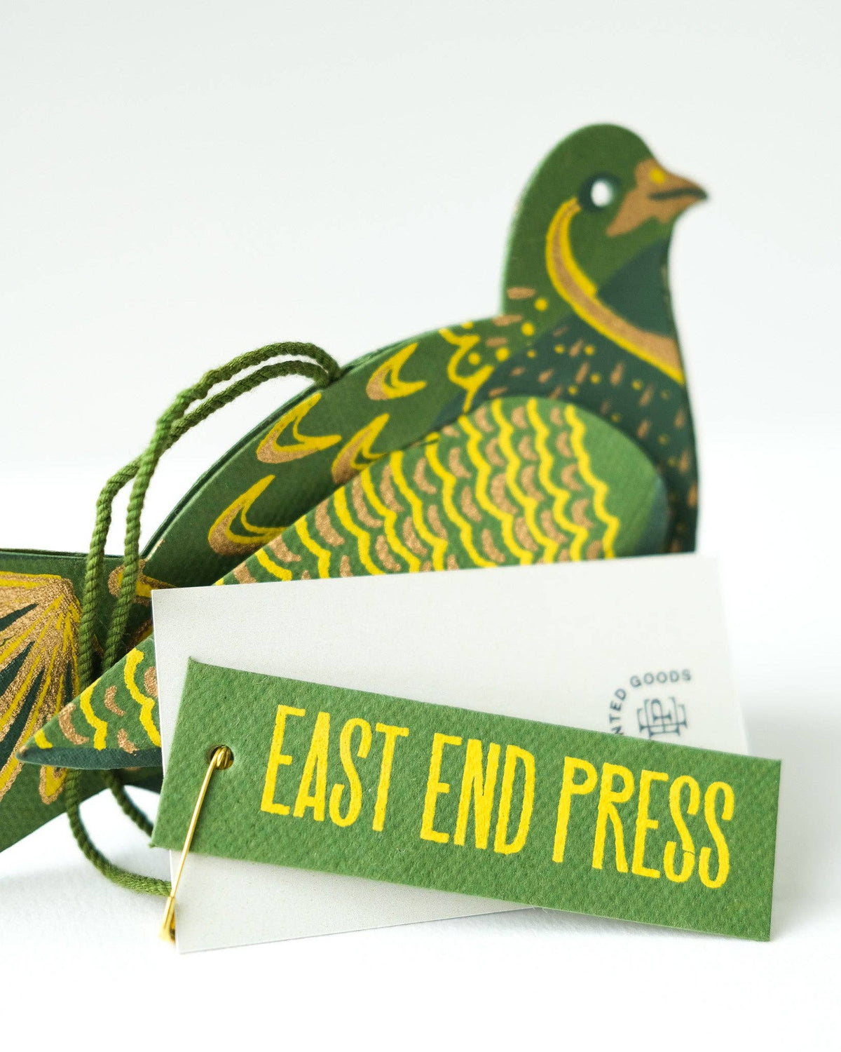 Partridge Screen Printed Paper Christmas Ornament