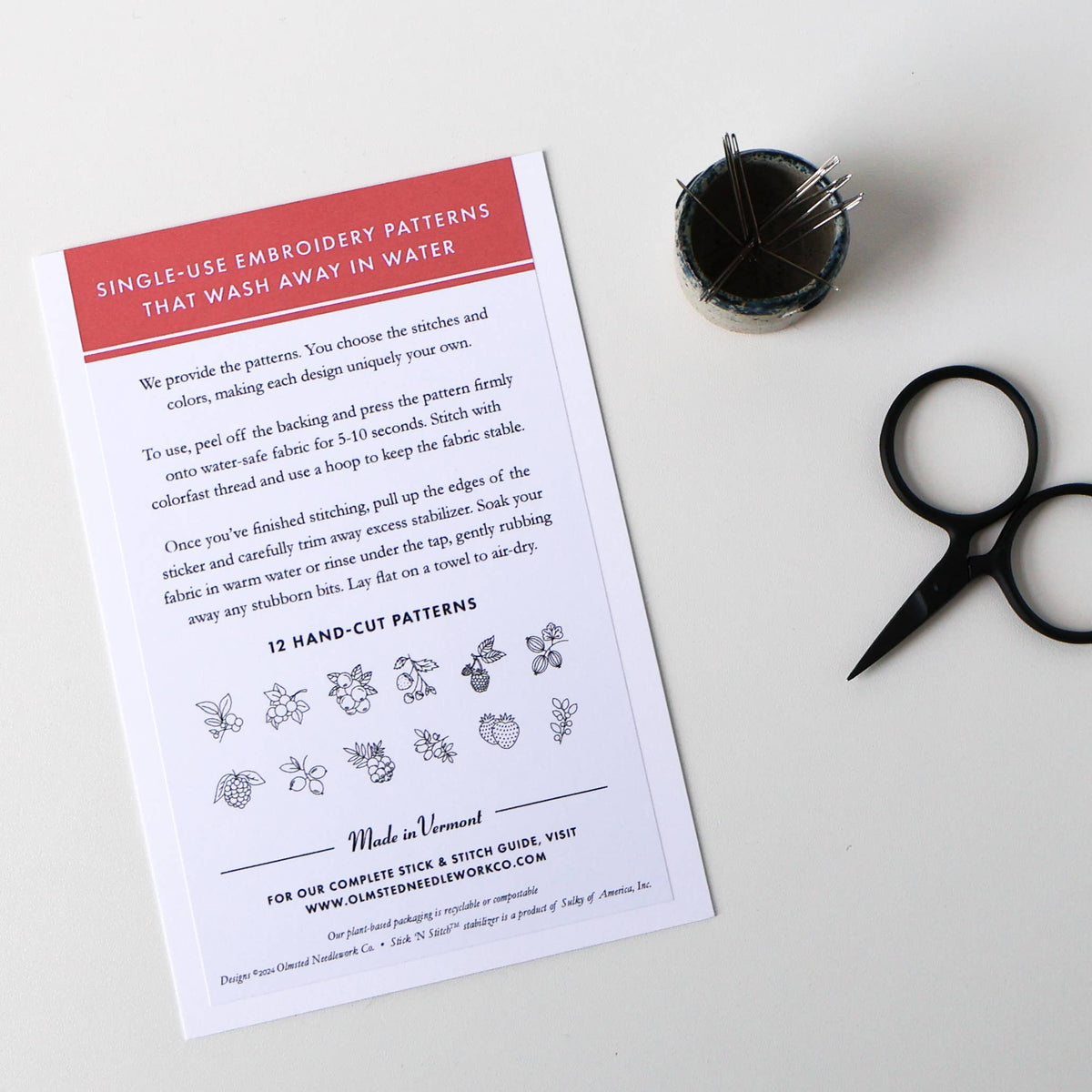 Berry Stick and Stitch Embroidery Patterns