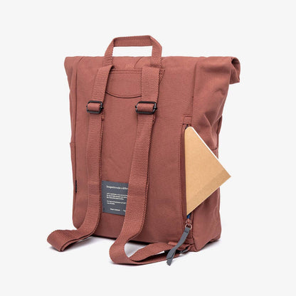 Recycled Roll-Top Mini Backpack, Bronze