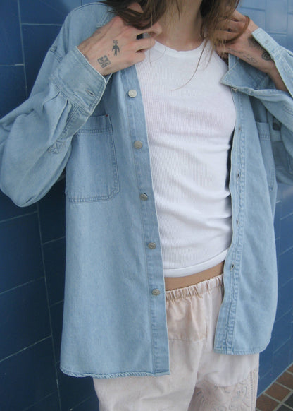 Upcycled Vintage Denim Chambray Shirt