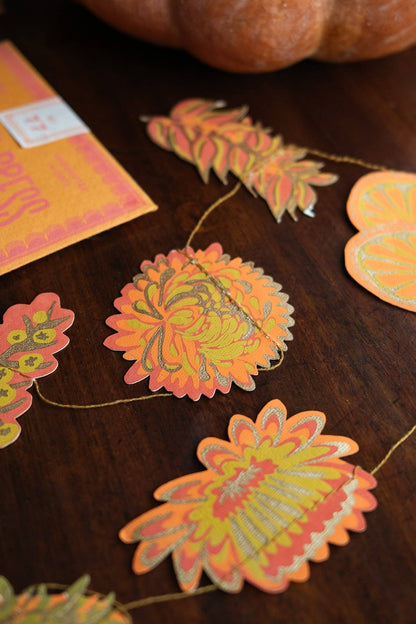 AUTUMN BLOOMS SEWN GARLAND