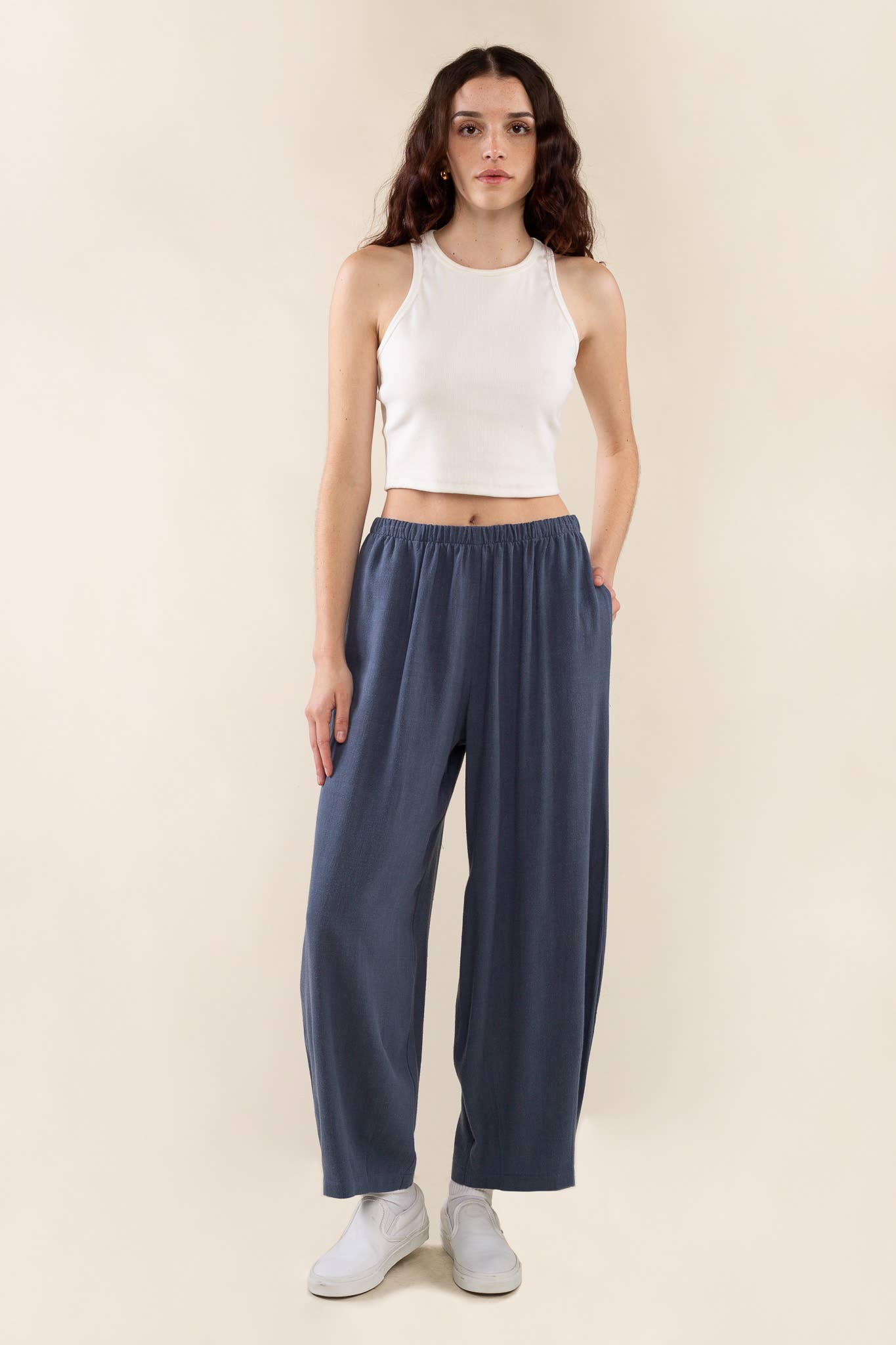 Linen Barrel Pant