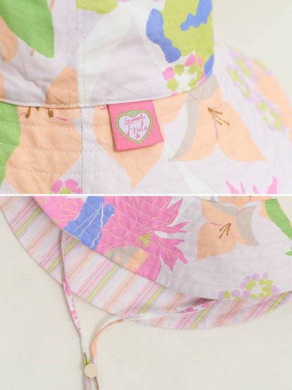 Cotton Reversible Sun Hat - Pink