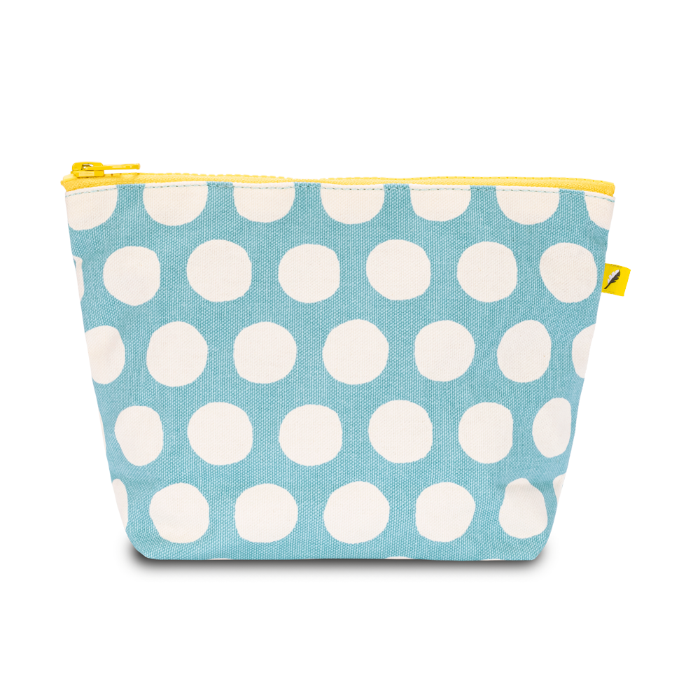 Mid Zip Bag :  Dot Blue