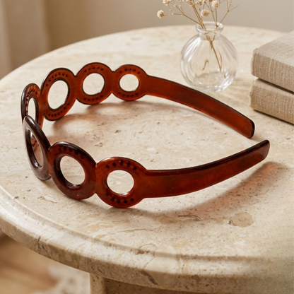 French Circle Tortoise Shell Acetate Headband