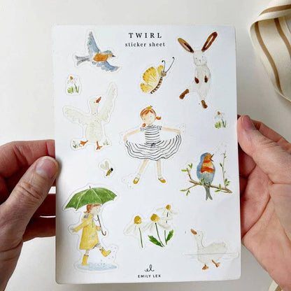 Twirl Watercolor Sticker Sheets