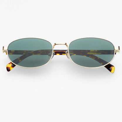 Clark Oval Stainless Steel Sunglasses
