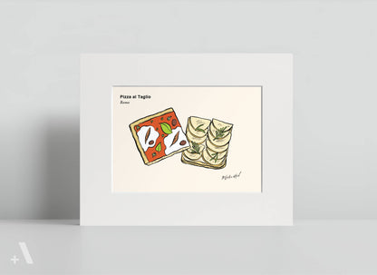 Pizzas of Italy Illustrated Art Print
