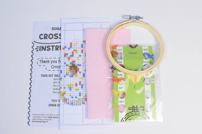 Donut Cross Stitch Kit for Beginners