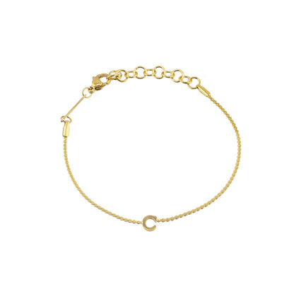 Dainty Waterproof Gold Initial Bracelet