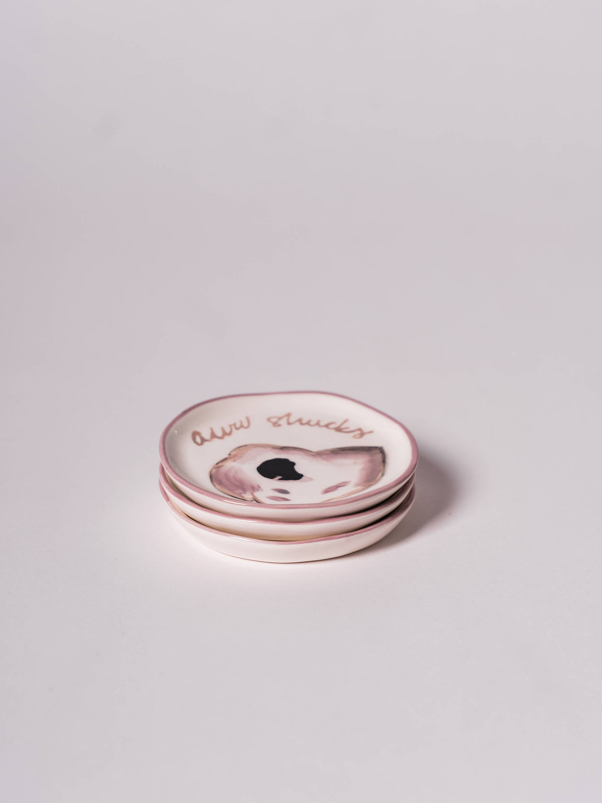 Hand-Painted Stoneware Quote Coaster