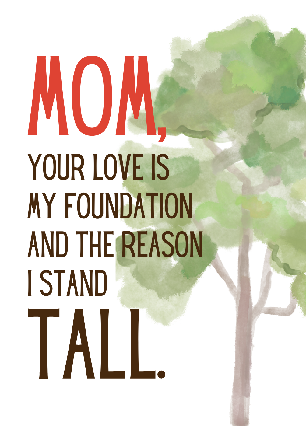 Mom Your Love Is My Foundation Greeting Card