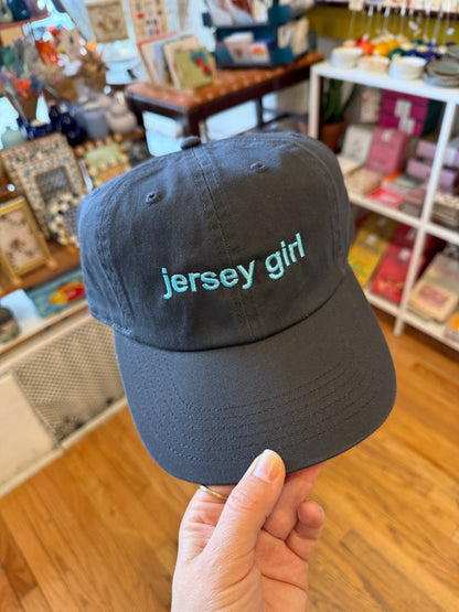 Jersey Girl Embroidered Hat Pigment-Dyed Cotton