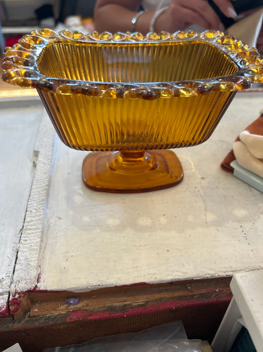 Vintage Amber Dish