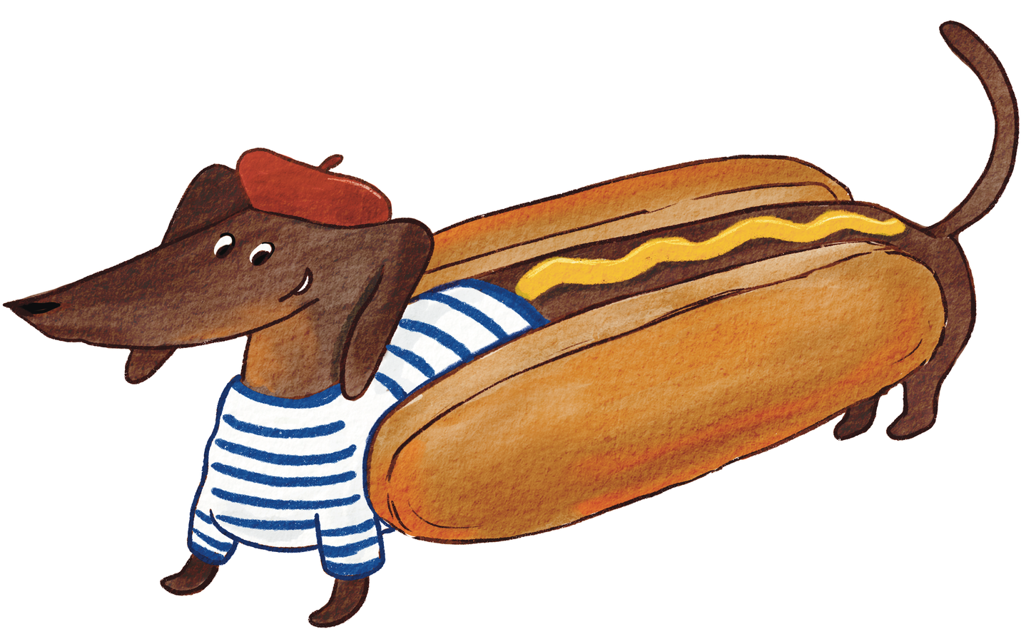 Parisian Hotdog Sticker