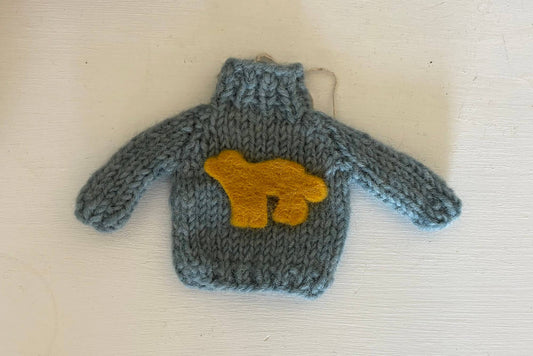 Hand-Knit "Yellow Lab Sweater" ornament