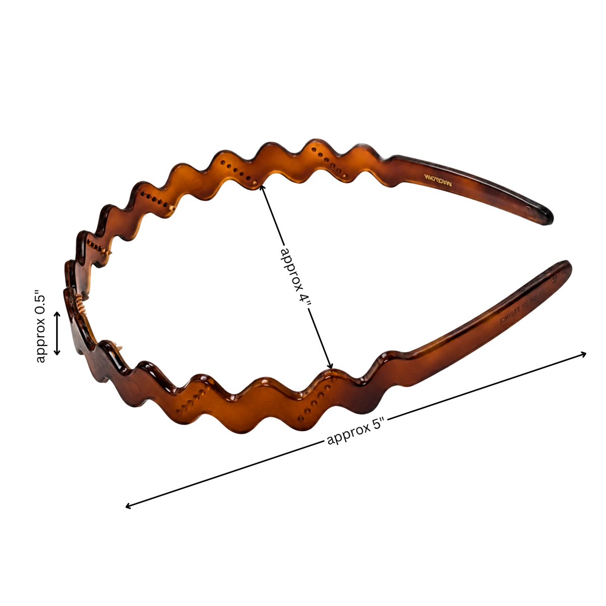 Tortoise Shell Wave Headband, Thin Cellulose Acetate