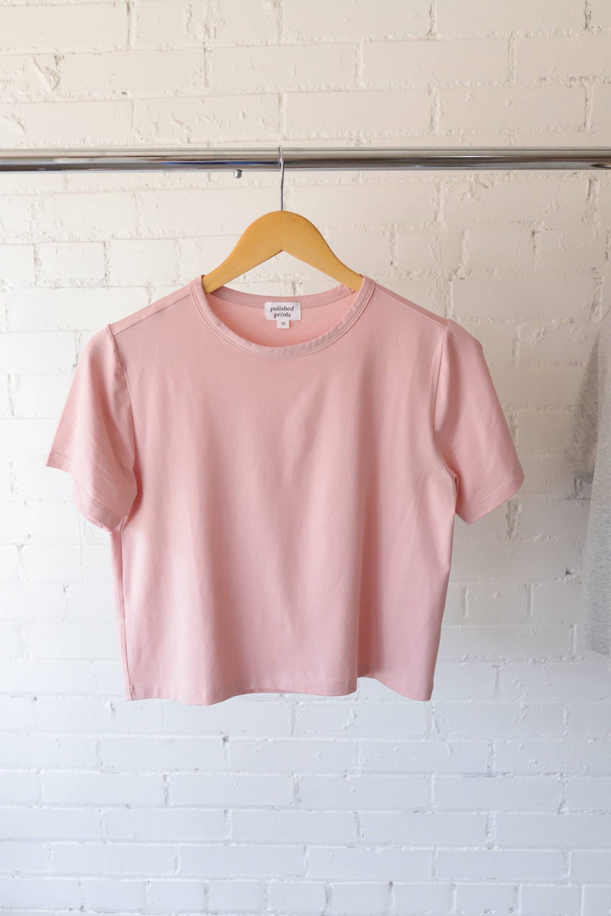 Boxy Crop Tee, Petal Pink