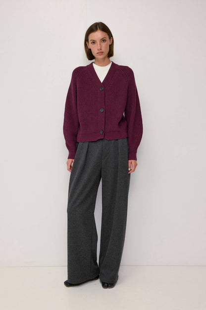 Hazel Chunky Ribbed Cotton Cardigan