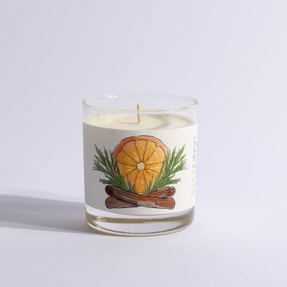 Christmas Hearth - Medium Glass - Just Bee Candle